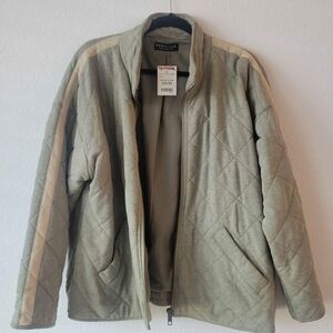 Bagatelle Women's Olive Quilted Bomber Jacket